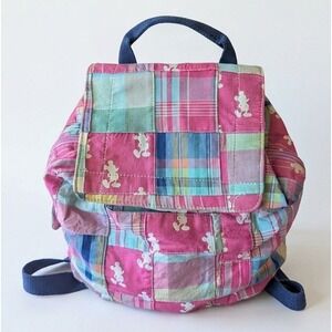 Walt Disney World Mickey Mouse Mini Backpack, Madras Pink Plaid, Disneyland